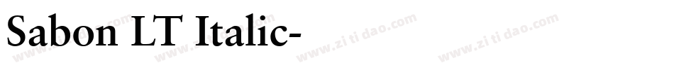 Sabon LT Italic字体转换